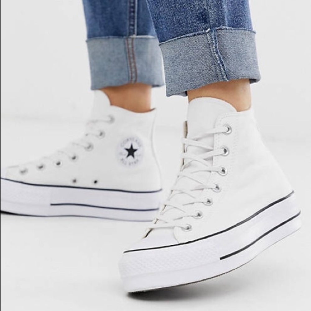 CONVERSE | White High Top Platform Sneaker